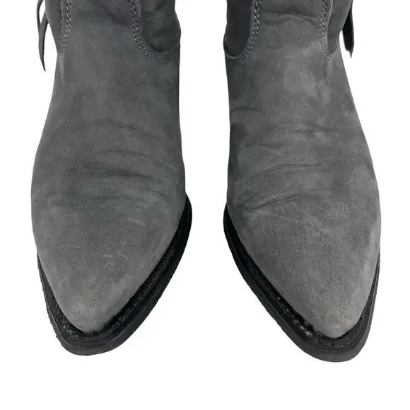 Vintage Capezio Boots Gray Suede Western Cowgirl Size 7 - Picture 7 of 11